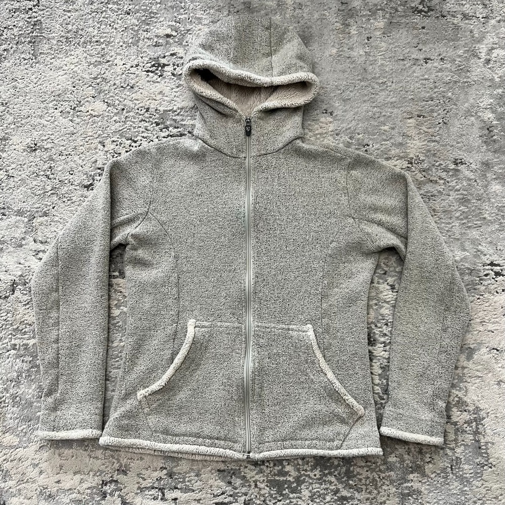 Kuhl Alfpaca Fleece Full Zip Hoodie Women's Size Small Gray Hooded Jacket